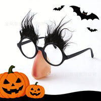 Halloween Clown Nose and Eyebrow Glasses for Costume Parties