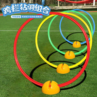 Kids Tunnel Crawl Obstacle Course, Sensory Training Equipment for Preschool, Outdoor Play Tunnel Toy, Hurdle Set