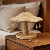 Naturalist Mushroom Jewelry Holder for Dresser & Desk, Earring Organizer & Display Stand, Creative Gift for Friends