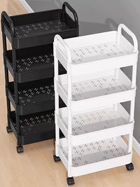 3-Tier Mobile Storage Cart with Wheels, Kids' Toy Organizer, Snack Trolley, Bookshelf