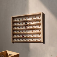 Foldable Wooden Thread Spool Holder Wall-Mountable for Sewing, Embroidery, Hair Extensions