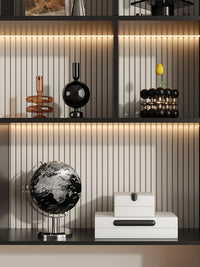 Modern Light Luxury High-End Living Room TV Cabinet Background Wall Niche Ornament Premium Wine Cabinet Open Shelf Soft Decoration