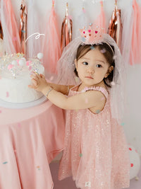 Baby Girl's First Birthday Party Dress-Up Set for Photography and Events