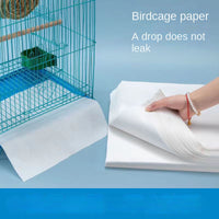 100PCS Disposable Bird Cage Liners Absorbent Non-Woven Parrot Cage Tray Pads