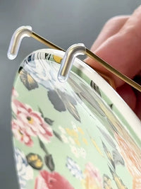 Invisible Metal Spring Plate Hangers for Wall Decor, W-Type Hooks with Seamless Nails and Protective Sleeves