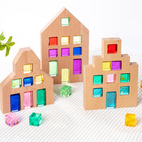 Acrylic Rainbow Building Blocks Creative Stacking Toy for Kids