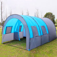 Large Outdoor Family Camping Tent for 6-10 People, 2 Rooms 1 Hall, Thickened Rainproof