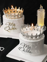 Crystal Crown Cake Topper for Birthdays and Celebrations