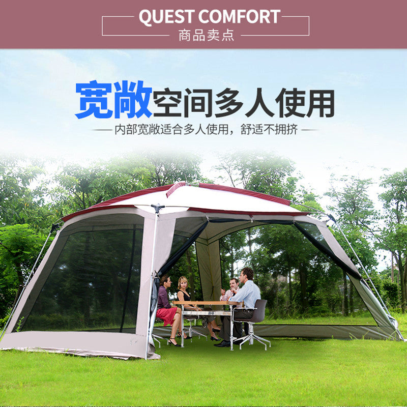 Outdoor Camping Canopy Tent with Mosquito Net for Beach Picnic and Garden