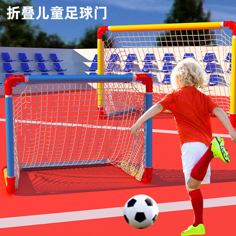 Foldable Kids Soccer Goal Portable Football Net for Outdoor Sports Early Education Parent-Child Play