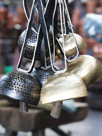 Handmade Yunnan Brass Bell Wind Chime Door Hanging Ornament for Meditation and Good Fortune