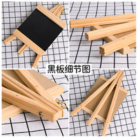 Mini Desktop Chalkboard Sign with Wooden Stand for Home, Office, or Retail Display