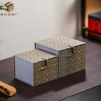 Floral Brocade Gift Box for Teapots, Silverware, and Seals - Vintage Chinese Style Storage