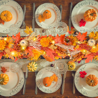 Autumn Harvest Festival Artificial Chrysanthemum Maple Leaf Garland