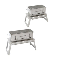 Portable Stainless Steel Folding BBQ Grill for Outdoor Camping and Home Patio