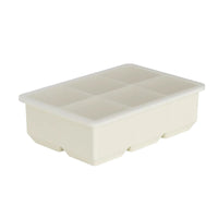 Silicone Ice Cube Tray with Lid, Large Square Ice Cube Mold, Food-Grade Material for Whiskey Cocktails and Beverages