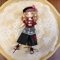 Doll Clothes Set for OB11, YMY, GSC, BJD 1/8 & 1/12 Dolls, 16-17cm Outfits