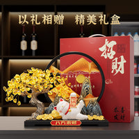 Lucky Cat Quicksand Art Ornament for Office and Home Decor, Prosperity Gift