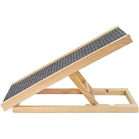 Pet Ramp Stairs for Small Dogs and Cats, Adjustable Wooden Foldable Ladder for Beds and Sofas