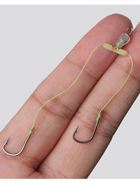 8cm Anti-Tangle Double Hook Fishing Rigs with Strong Horse Line for Tilapia