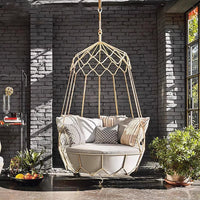 Modern Minimalist Outdoor Swing Chair Patio Hanging Basket Nest Terrace Garden Rocking Chair