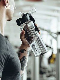 Coldbottled Large Capacity Tritan Sports Water Bottle with Straw/Direct Drink Spout