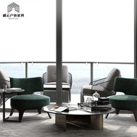 Outdoor Rattan Sofa Coffee Table Set Patio Garden Balcony Small Table Chair Single Leisure Rattan Chair Three-Piece Set