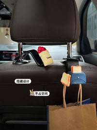 Cute Cartoon Car Seat Headrest Hooks for Bags, Groceries, and Storage