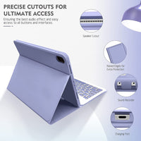 Bluetooth Keyboard Case for iPad 10.2-inch, Mini, and Air Models