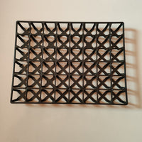 Rectangular Succulent Planter Tray with Cross Grids, Seedling Starter Tray for Small Square Pots