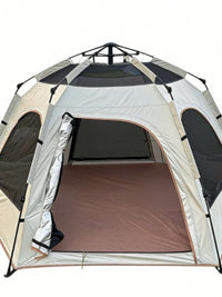 Automatic Hexagonal Camping Tent Waterproof UV Protection for 3-6 Person Family Outdoor Beach Park