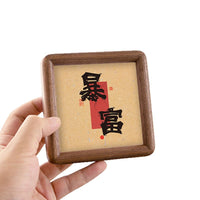 Chinese Mortise and Tenon Solid Wood Photo Frame for Calligraphy and Paintings, Desktop Display