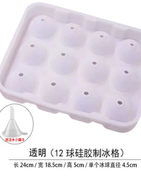 Silicone Sphere Ice Cube Tray with Lid for Whiskey and Cocktails