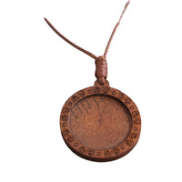 DIY Time Gem Jewelry Wooden Pendant Trays with Hollow Lace Pattern