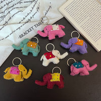 Handmade Felt Elephant Keychain Pendant Bag Charm