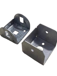 Zinc Steel Fence Panel Connectors for Square Tube Railings, Weld-Free Fixed Clips, 50-Pack