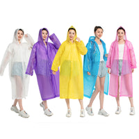 Disposable EVA Raincoat for Adults - Thickened, Oversized, Extended Length for Outdoor Events