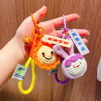 Hand-Knitted Cartoon Animal Doll Keychain Pendant for Bags and Gifts