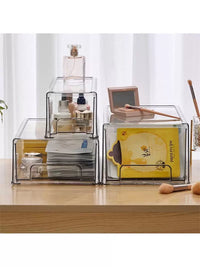 Drawer Type Transparent Plastic Storage Box for Cosmetics and Skincare