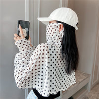 Women's UV Protection Driving Cape with Face Mask and Long Sleeves
