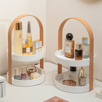 Multi-layer Desktop Cosmetic Organizer with Handle, Skincare Storage Rack for Bathroom Vanity