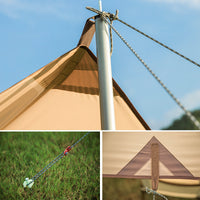 Hexagonal Blackout Tarp Shelter for Outdoor Camping, UV Protection & Waterproof