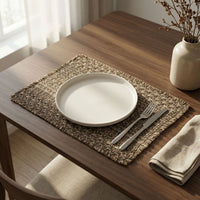 Handwoven Natural Wabi-Sabi Placemat for Dining Table Decor