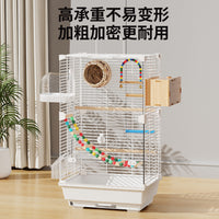 Large Acrylic Bird Cage with Anti-Splash Design for Parrots and Mynahs, Breeding Aviary