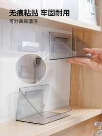 Bathroom Cabinet Storage Organizer with Anti-Drop Baffle for Masks and Toiletries
