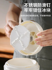 Manual Ice Shaver Machine for Home Use, Hand-Crank Ice Crusher for Shaved Ice and Smoothies