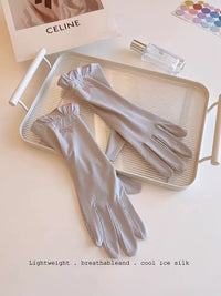 Women's UV Protection Gloves, Lightweight Breathable Ice Silk, for Driving & Outdoor Activities