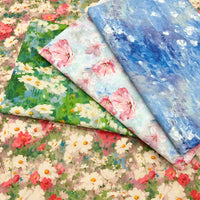 American Countryside Oil Painting Style Cotton Linen Tablecloth for Dining Table and Coffee Table Decor