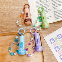 Mini Flashlight Keychain Pendant Cartoon Decompression Toy Backpack Ornament Small Gift