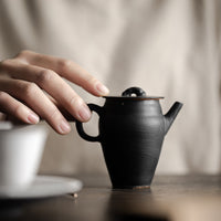 Wabi-Sabi Style Handmade Ceramic Teapot for Kung Fu Tea, Thin-Walled and Heat-Resistant